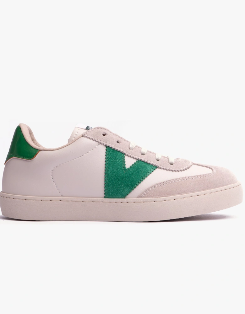 BERLIN FAUX LEATHER & SPLIT Womens Trainers Verde