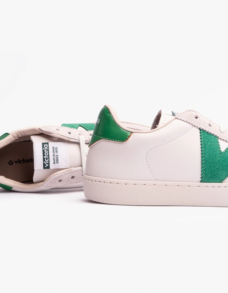 BERLIN FAUX LEATHER & SPLIT Womens Trainers Verde