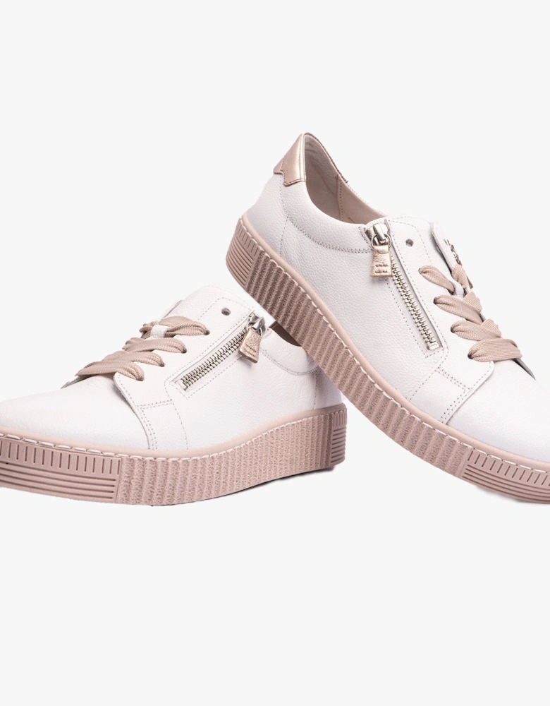 WISDOM Womens Trainers White/Pink