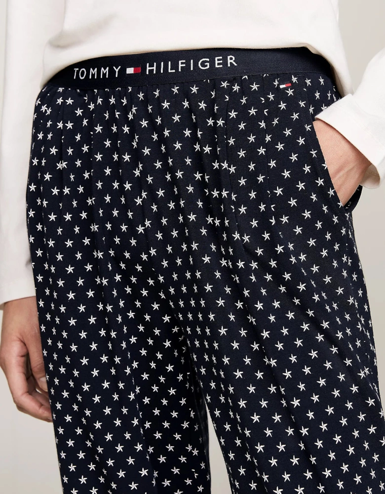 ORIGINAL Womens Pyjama Set Ancient White/Star Navy