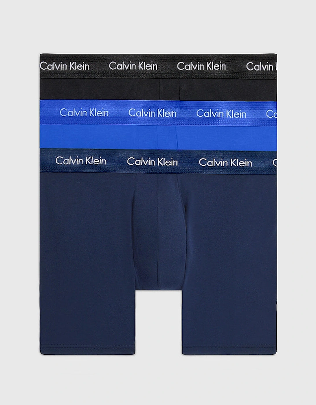 COTTON STRETCH 3 Pack Mens Boxer Briefs Black/Blueshadow/Cobaltwater, 6 of 5