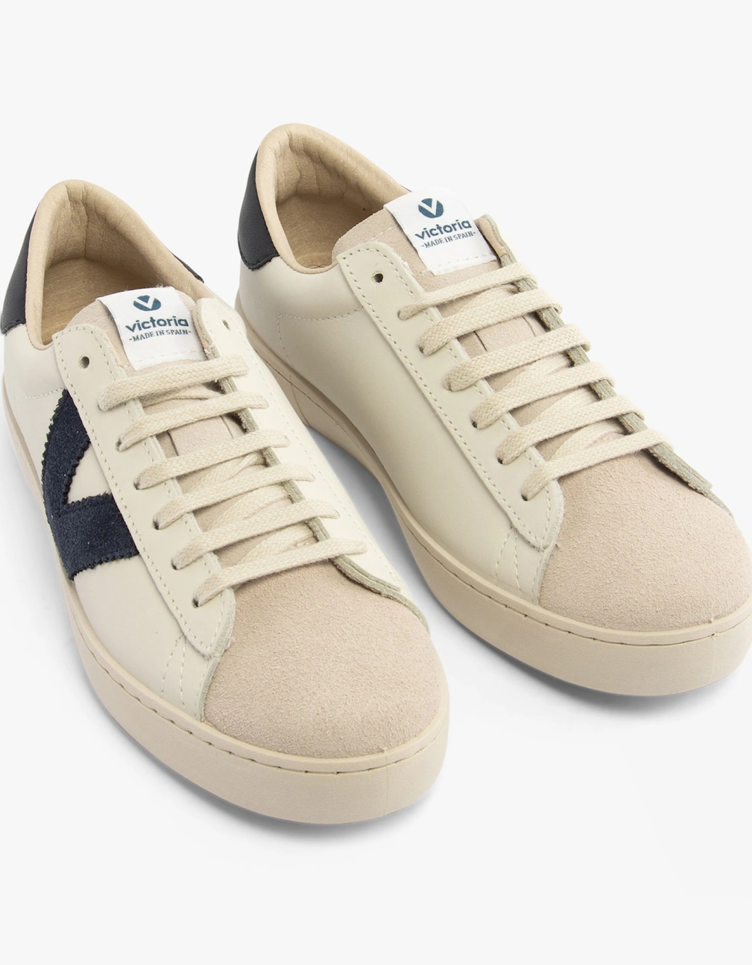 BERLIN LEATHER & SPLIT Womens Trainers Marino