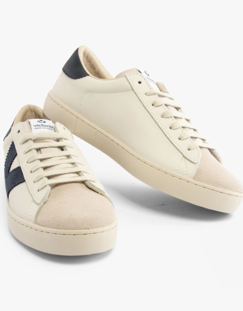 BERLIN LEATHER & SPLIT Womens Trainers Marino