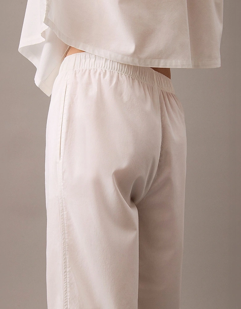 COTTON POPLIN Womens Pyjama Pants White