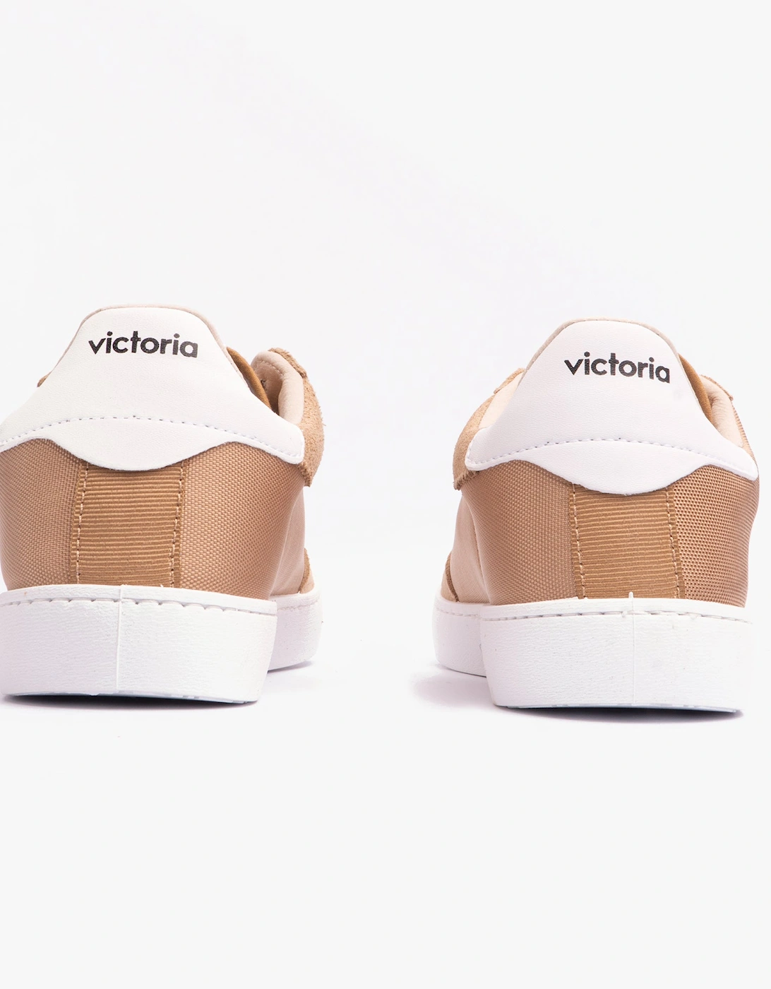 BERLIN SPLIT LEATHER & NYLON Womens Trainers Taupe