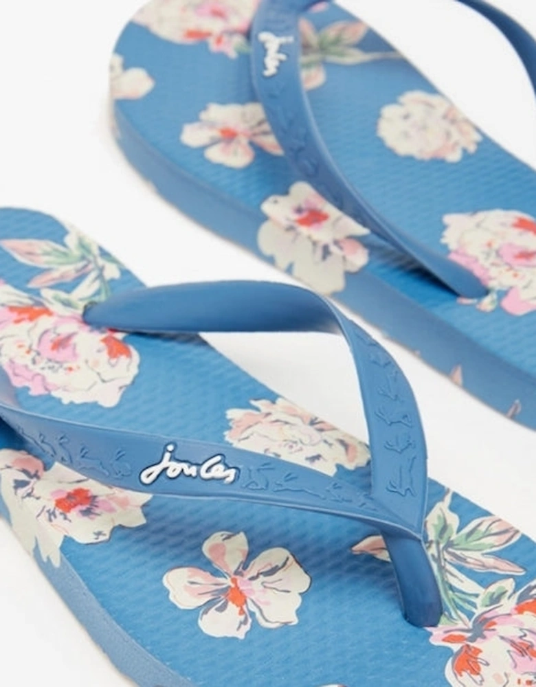 FLIP FLOP JNR Girls Beach Sandals Blue Floral