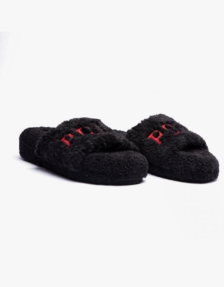 ROBIN PLATFORM Womens Slide Slippers Black