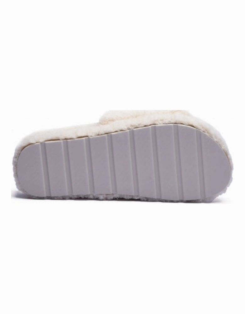 ROBIN PLATFORM Womens Slide Slippers Cream