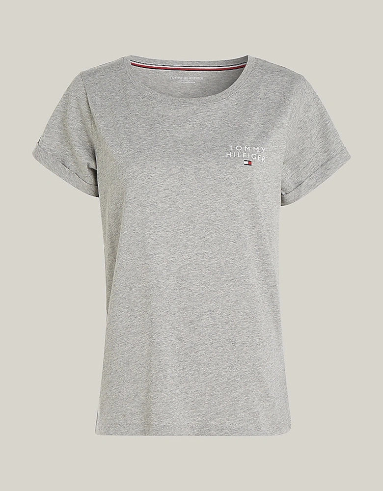 PURE COTTON Womens T-Shirt Light Grey Heather