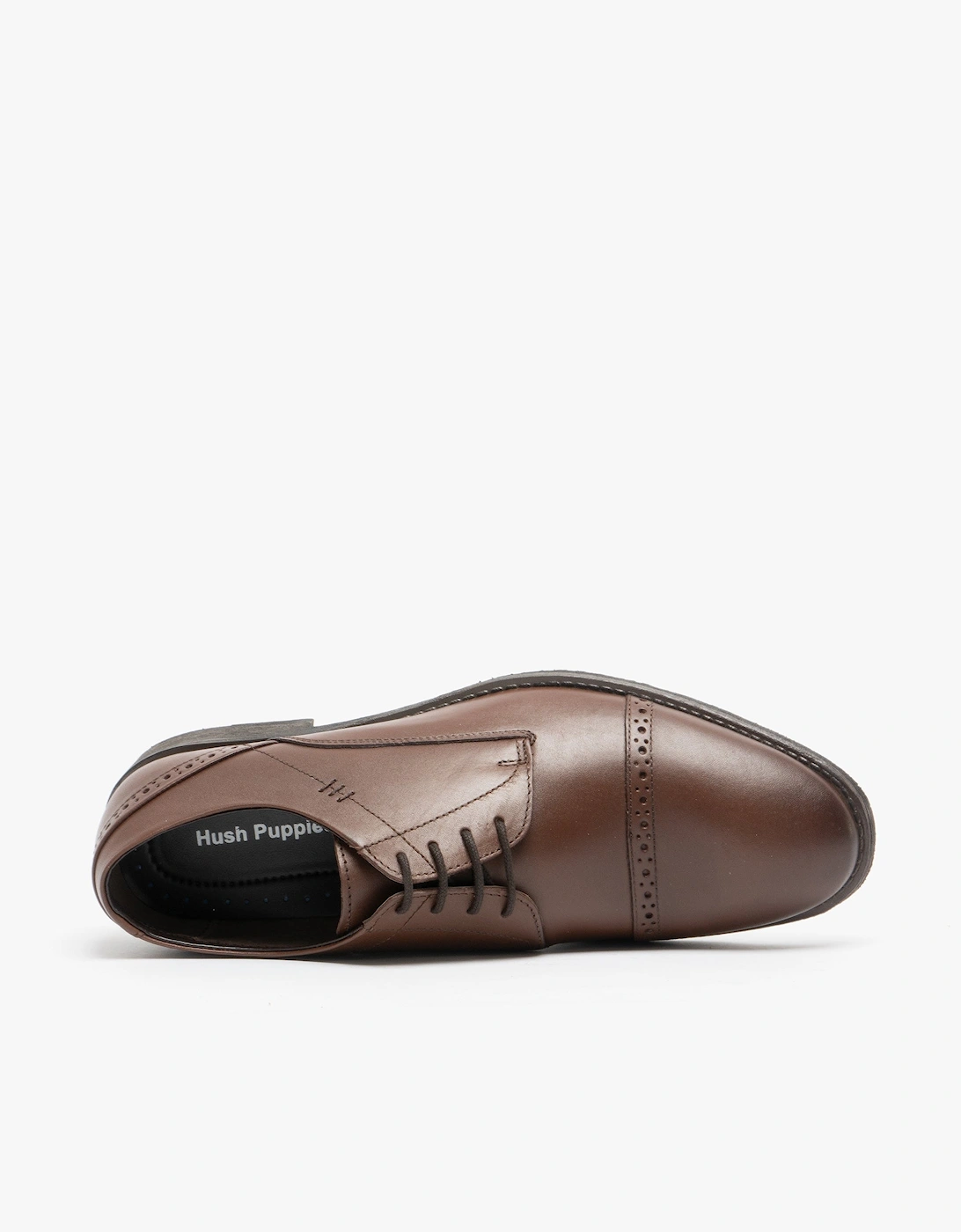 CRAIG LUGANDA Mens Leather Derby Shoes Brown