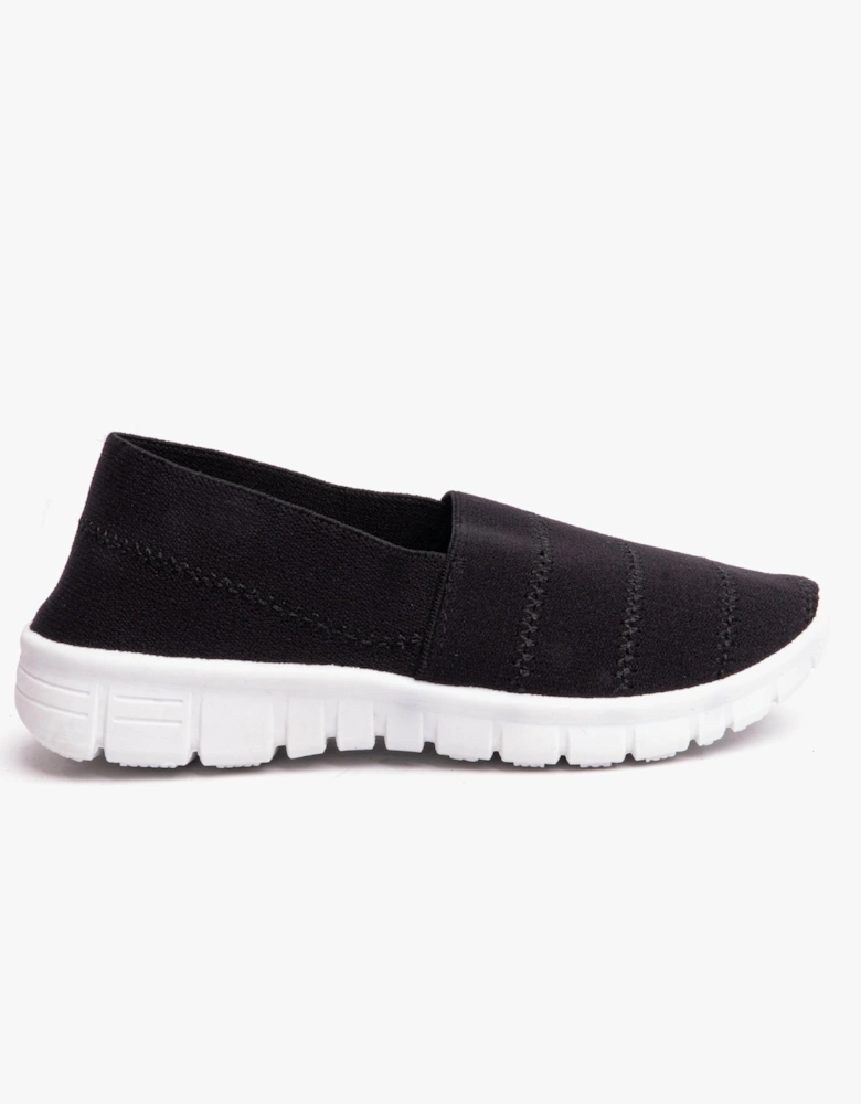 NADIA Girls Slip-On Casual Trainers Black