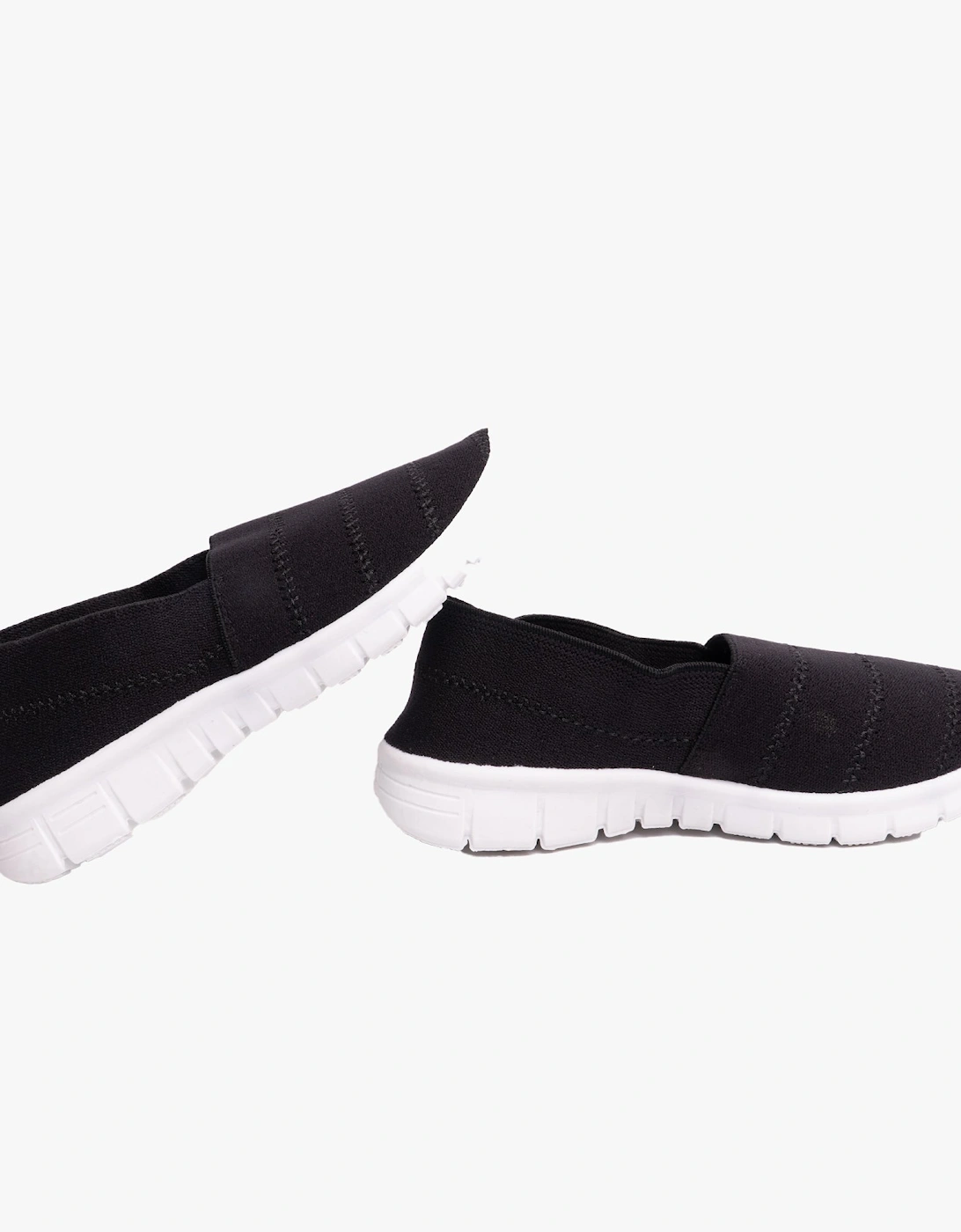 NADIA Girls Slip-On Casual Trainers Black