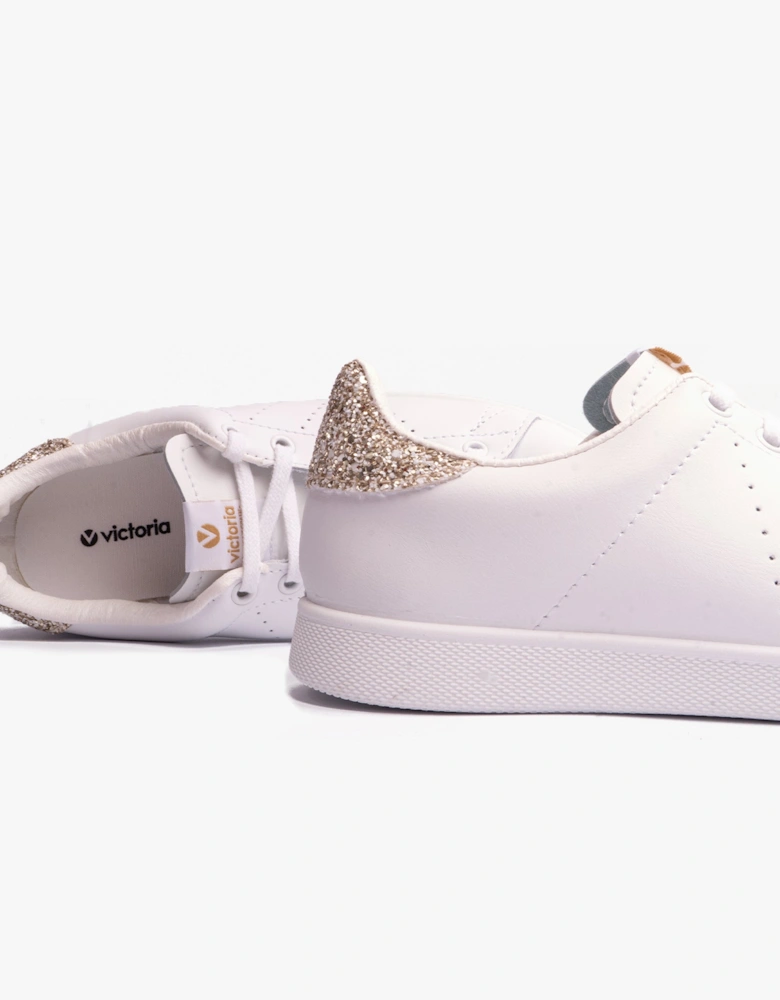 TENIS LEATHER & GLITTER Womens Trainers Cava