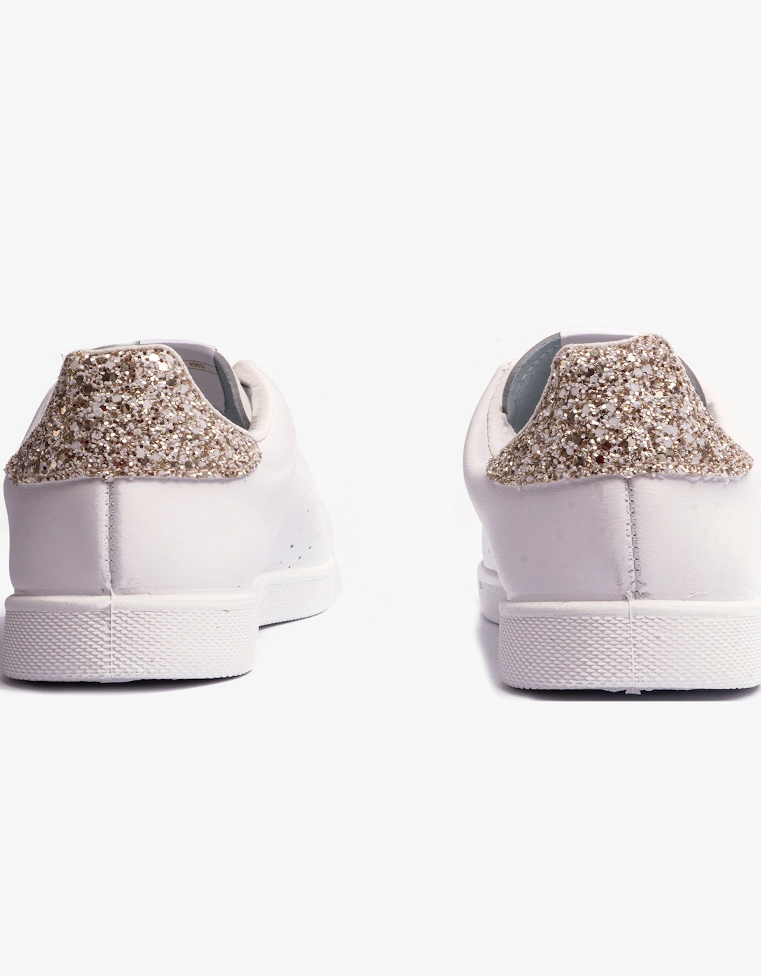 TENIS LEATHER & GLITTER Womens Trainers Cava