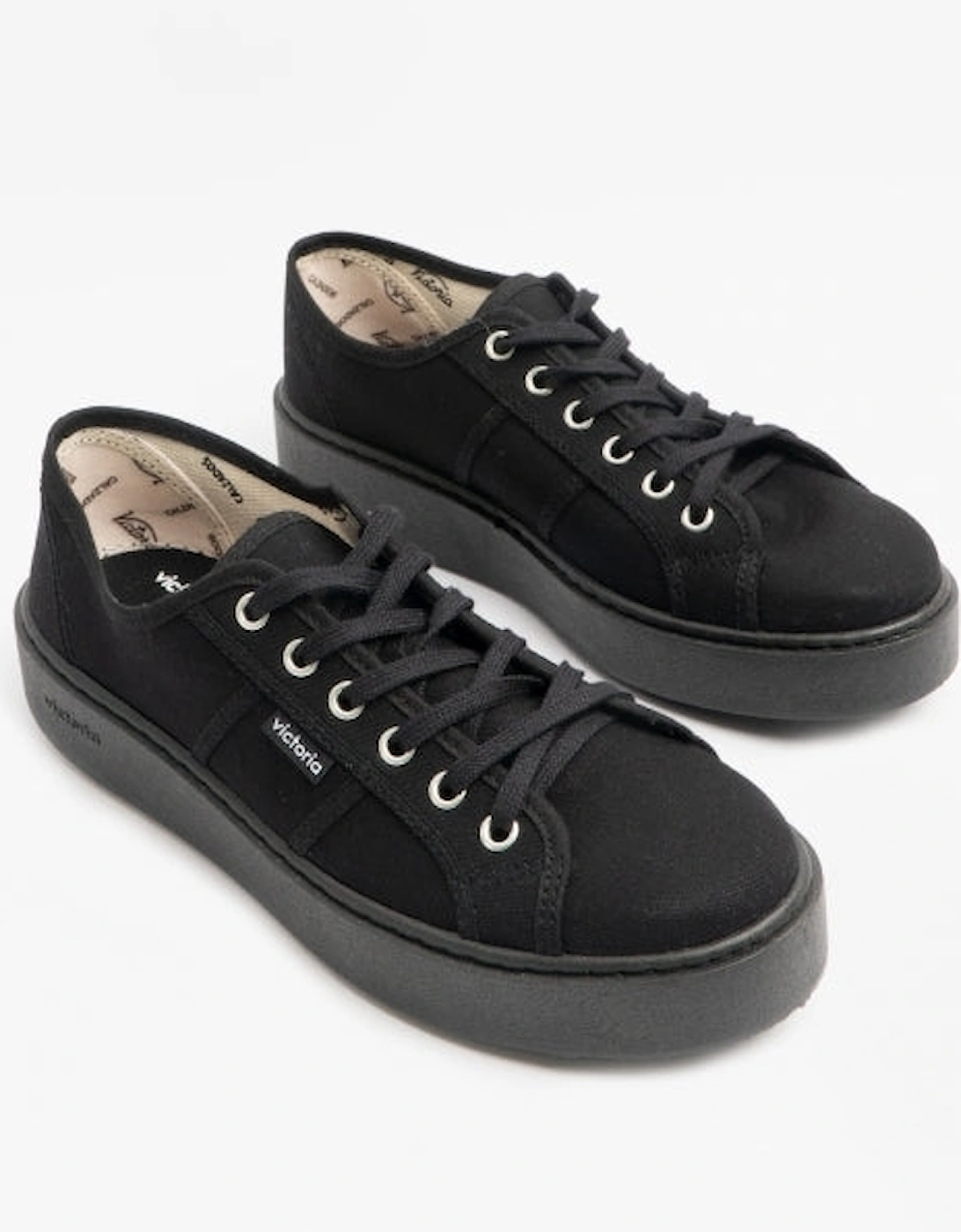 UTOPIA TOTAL Womens Canvas Trainers Black