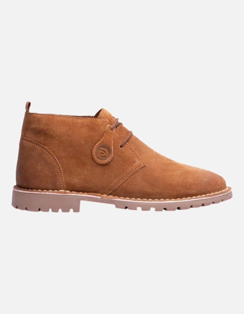 COOPER Mens Desert Boots Cognac