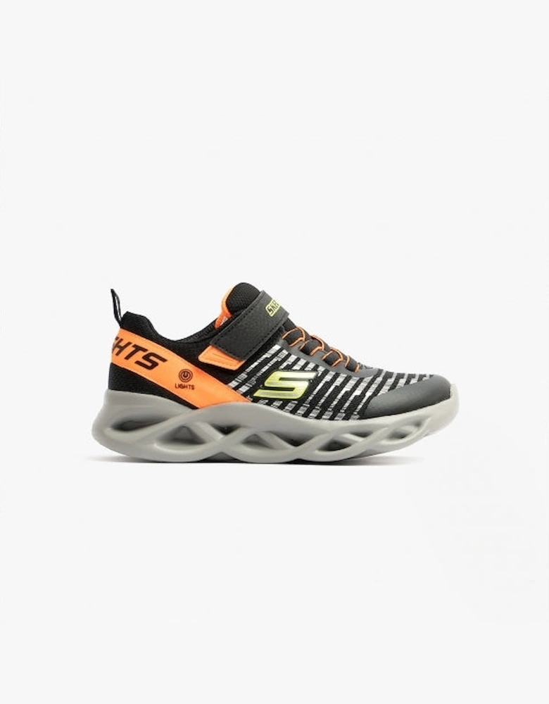 401650L/BKOR TWISTY BRIGHTS - NOVLO Boys Trainers Black/Orange