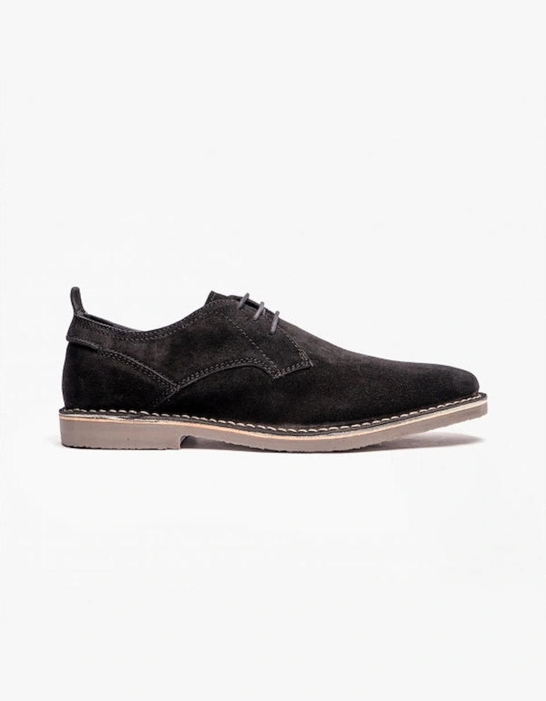 JONAS Mens Suede Desert Shoes Black