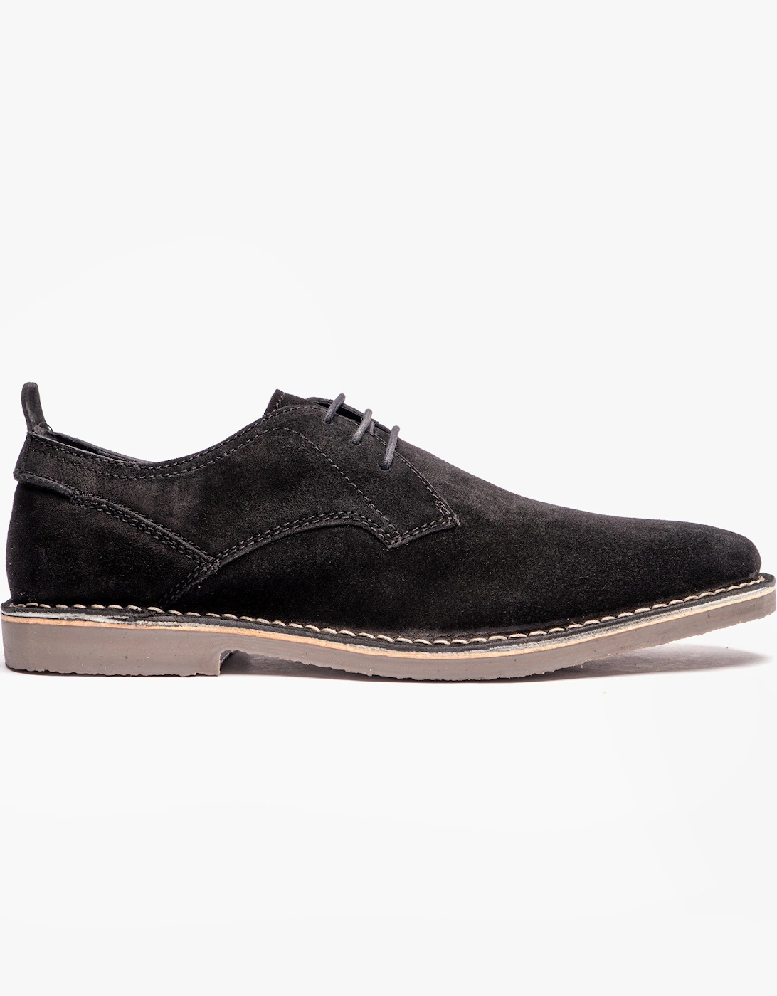 JONAS Mens Suede Desert Shoes Black