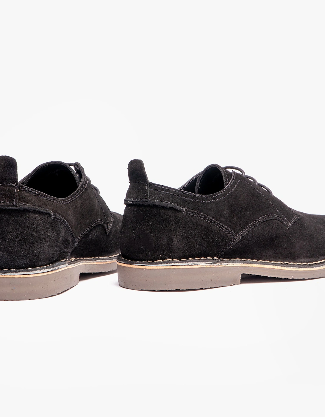 JONAS Mens Suede Desert Shoes Black