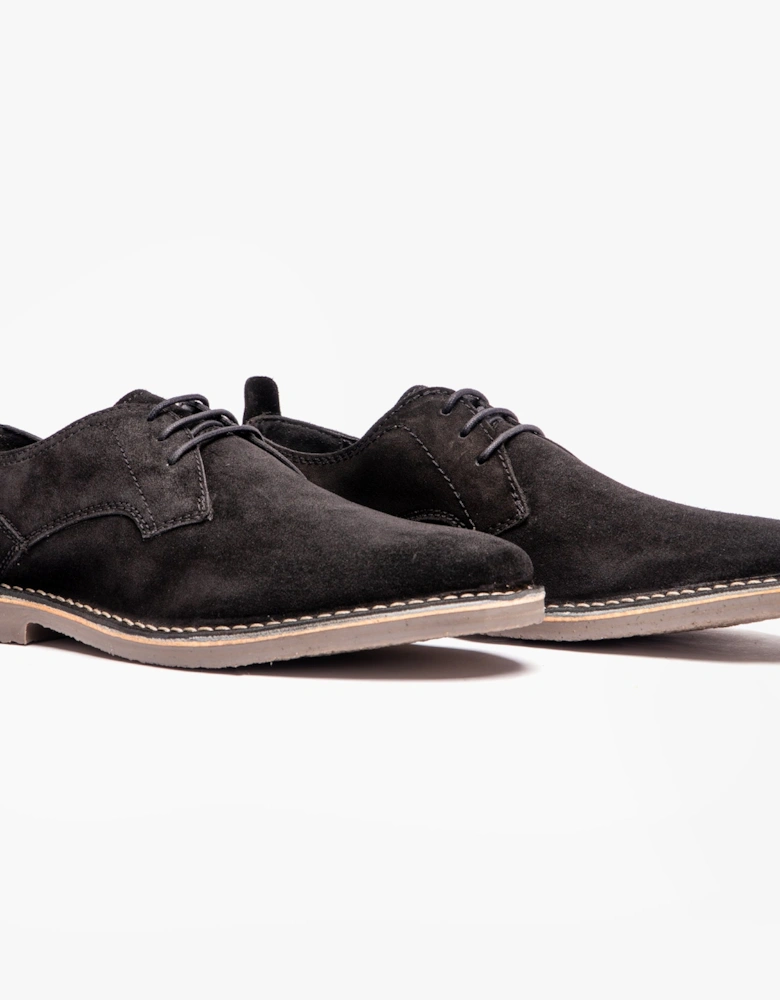 JONAS Mens Suede Desert Shoes Black