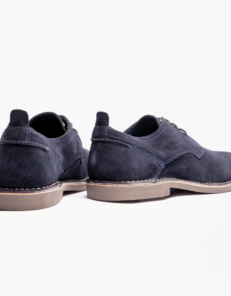 JONAS Mens Suede Desert Shoes Navy