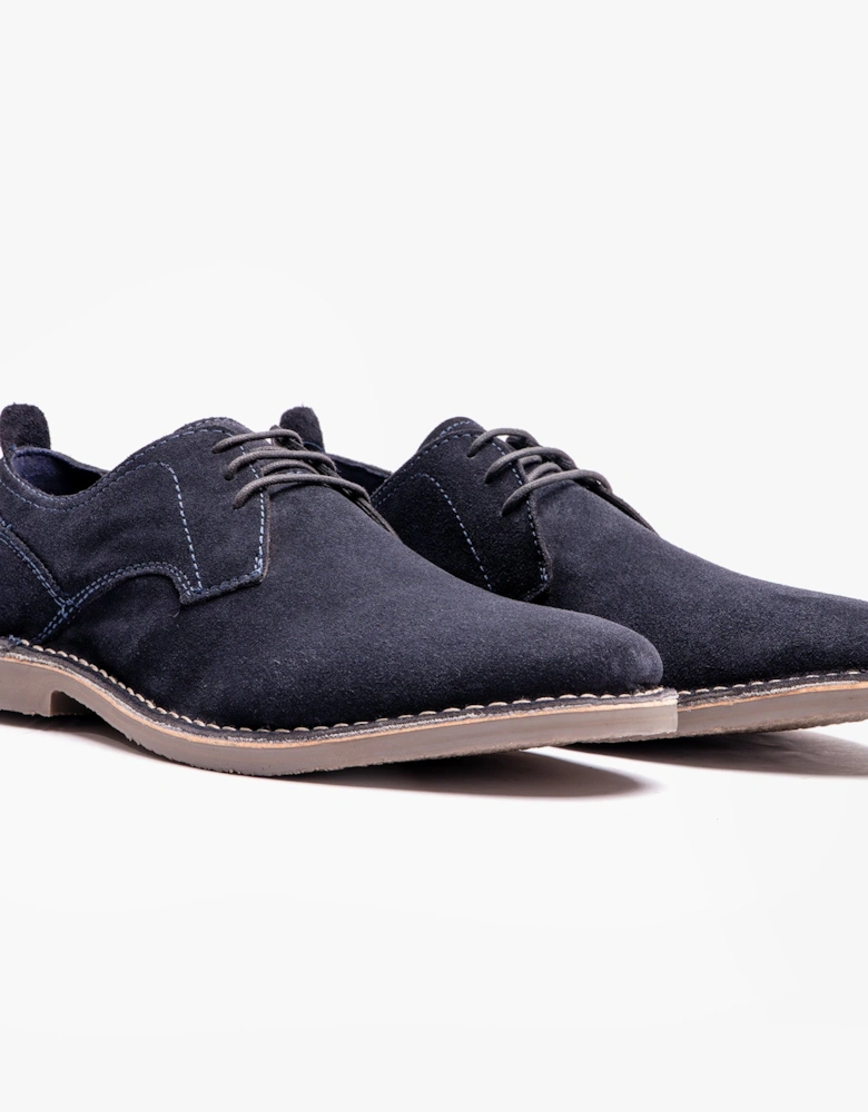 JONAS Mens Suede Desert Shoes Navy