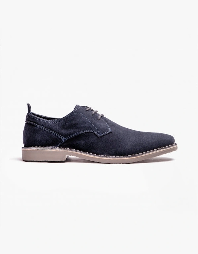 JONAS Mens Suede Desert Shoes Navy