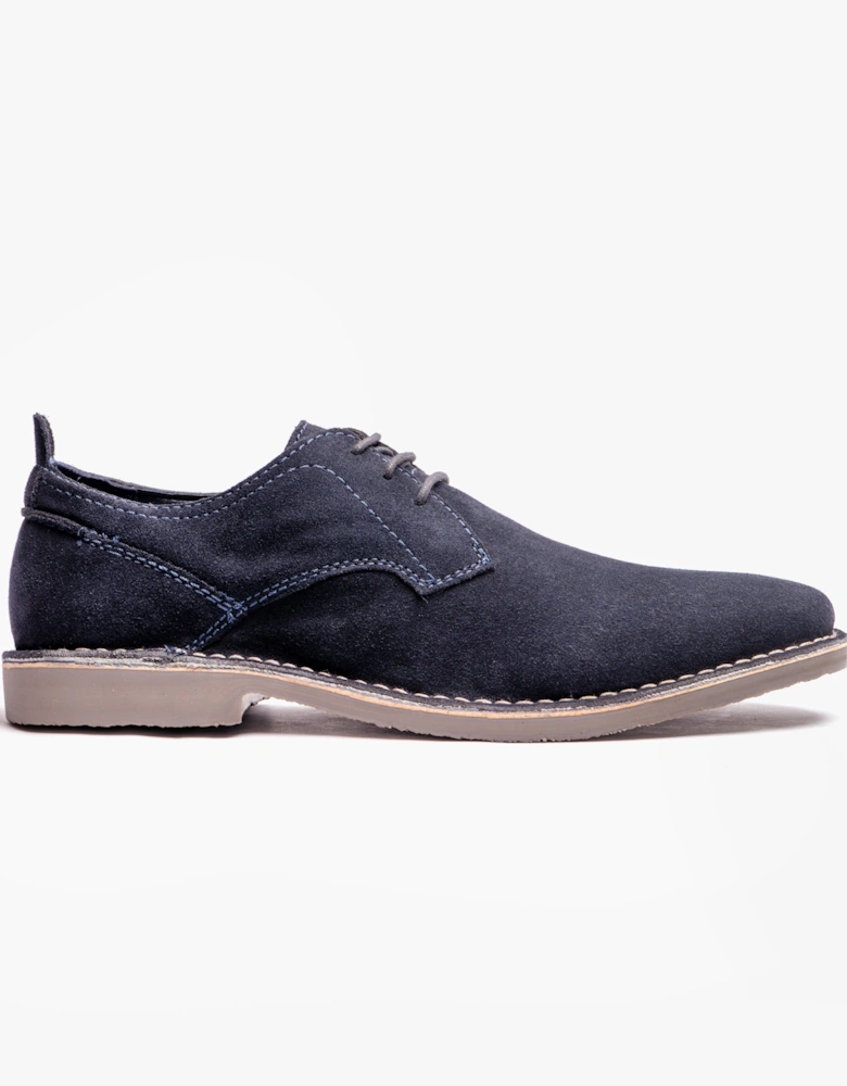 JONAS Mens Suede Desert Shoes Navy