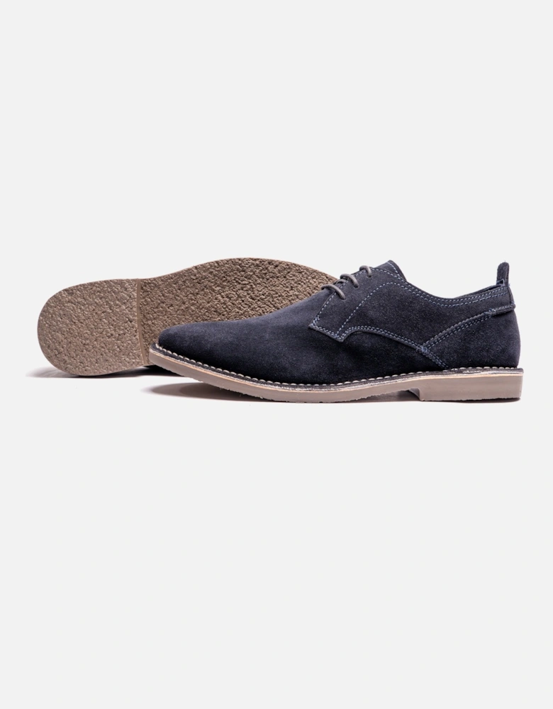 JONAS Mens Suede Desert Shoes Navy