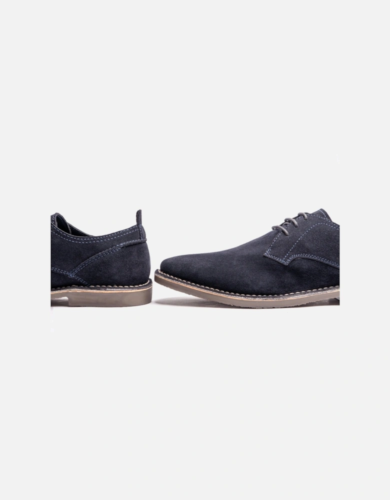 JONAS Mens Suede Desert Shoes Navy