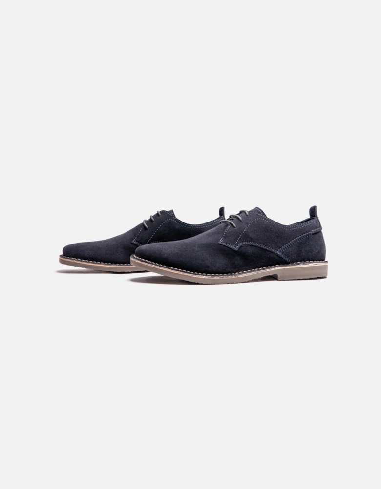 JONAS Mens Suede Desert Shoes Navy