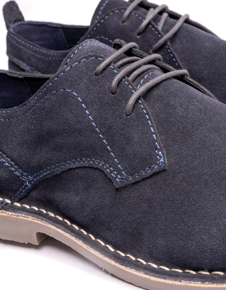 JONAS Mens Suede Desert Shoes Navy