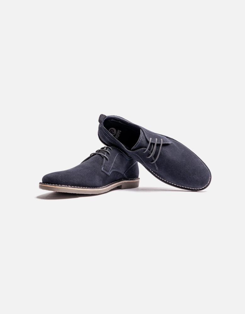 JONAS Mens Suede Desert Shoes Navy