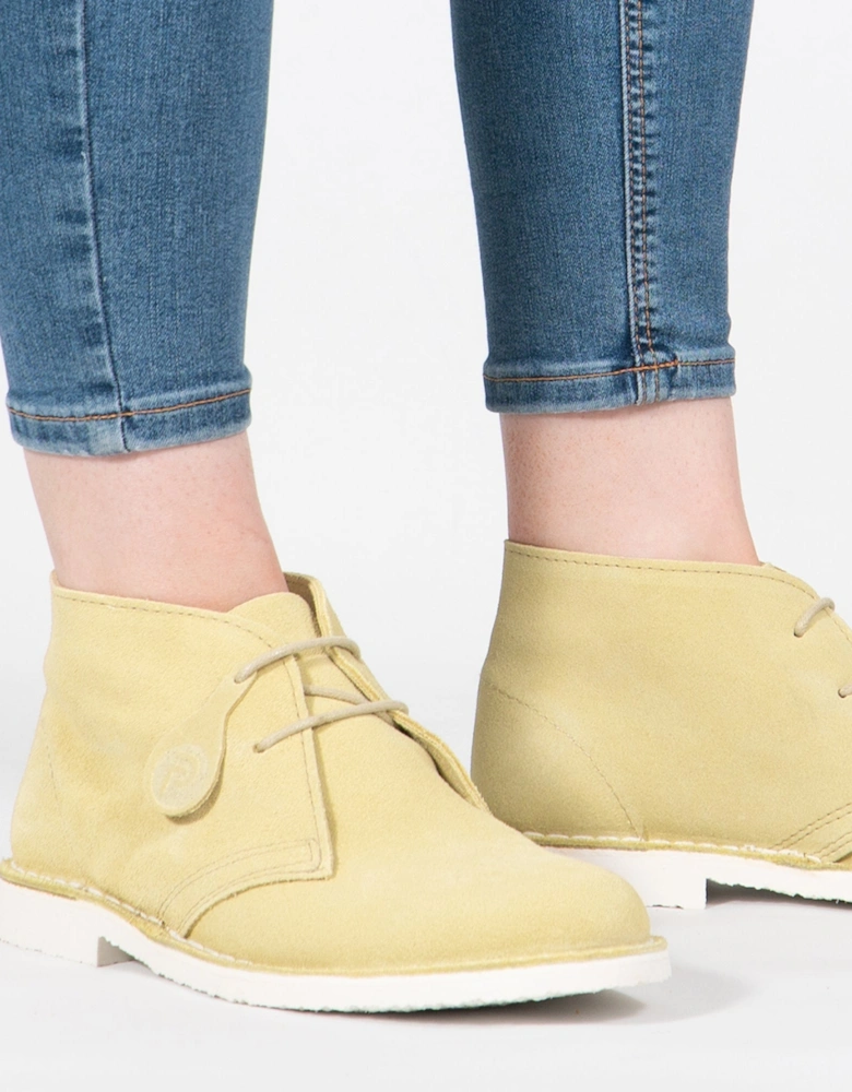 PASTEL Womens Suede Casual Desert Boots Mellow Yellow