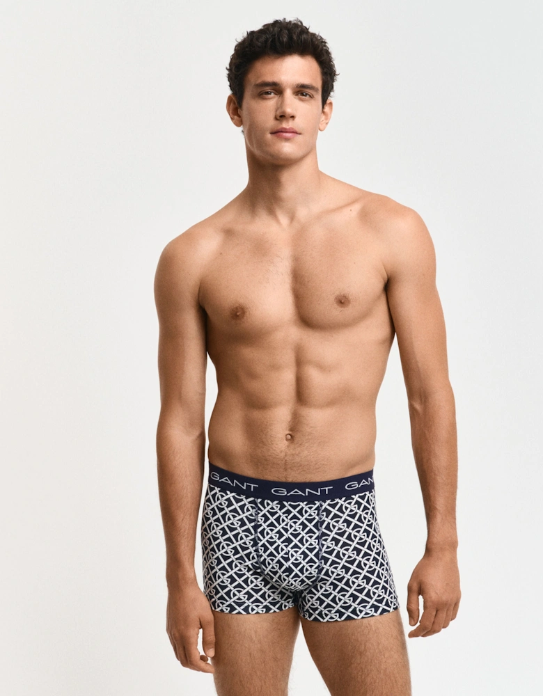 G PATTERN Mens Trunks 3-Pack Evening Blue