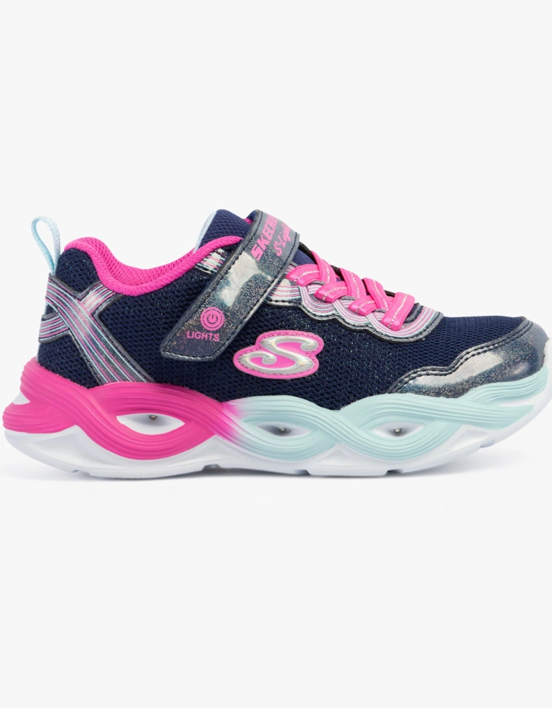 303717L/NVMT TWISTY GLOW Girls Trainers Navy/Multi