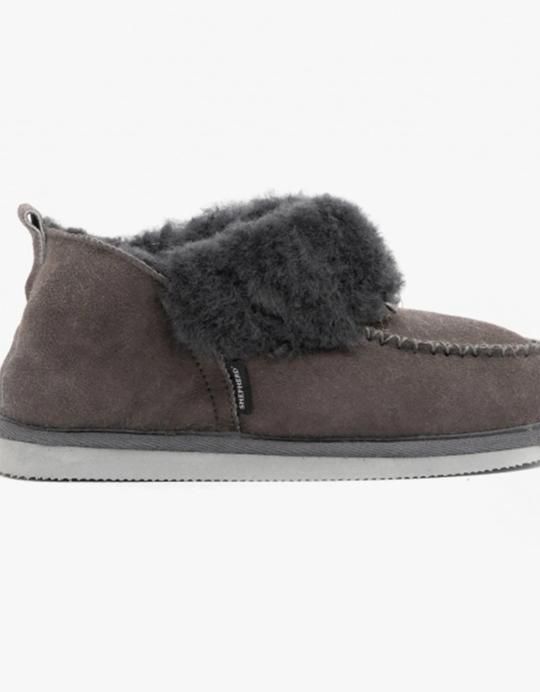 ALBINA Womens Sheepskin Slipper Boots Asphalt, 6 of 5