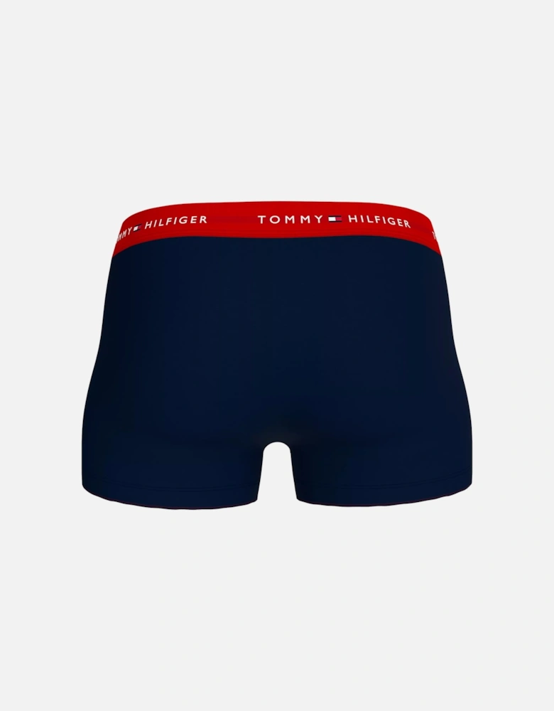 SIGNATURE COTTON ESS Mens  3 -Pack Trunks Primary Red/White/Desert Sky