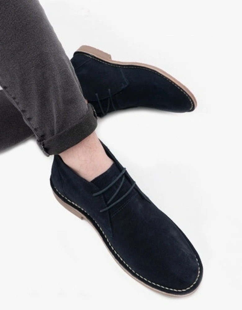 VESPA Unisex Desert Boots Navy