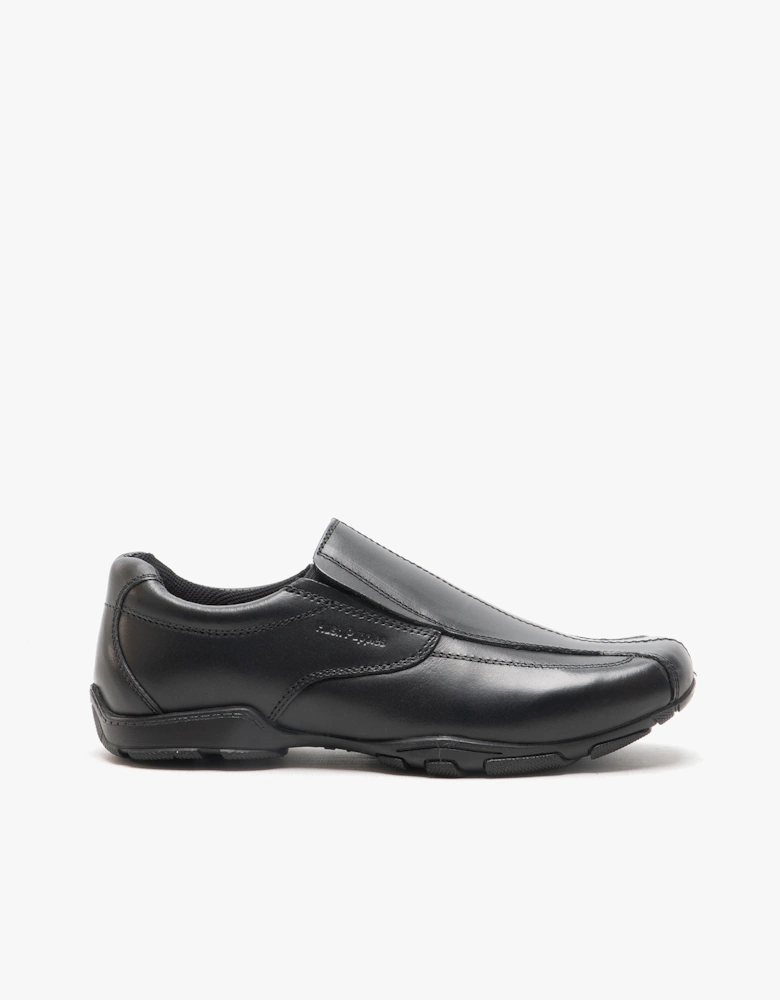 ELIJAH Boys Leather School Shoes Black