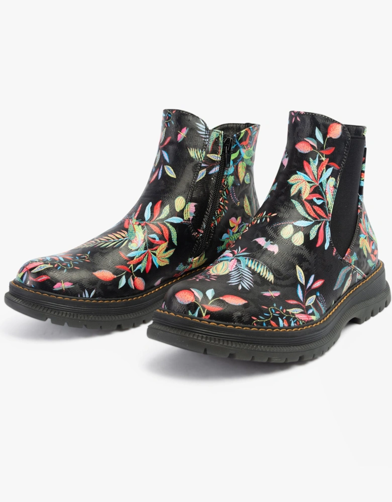 PEYTON 02 Womens Boots Black Print