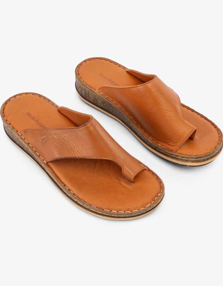 ELISSA Womens Toepost Sandals Tan