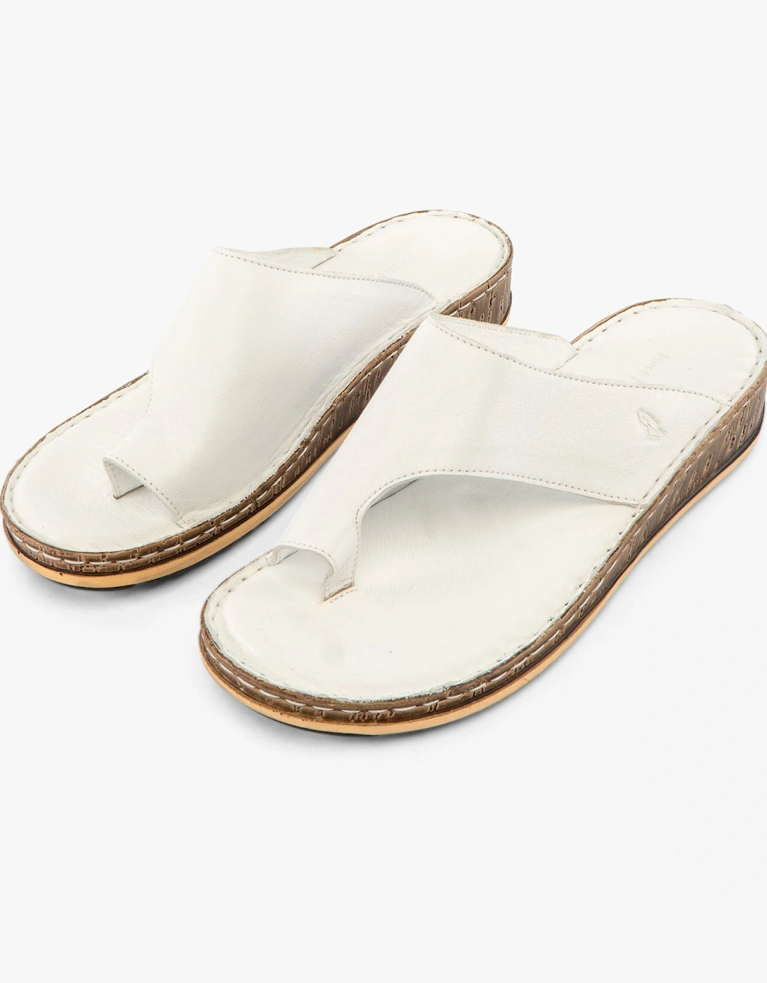 ELISSA Womens Toepost Sandals White