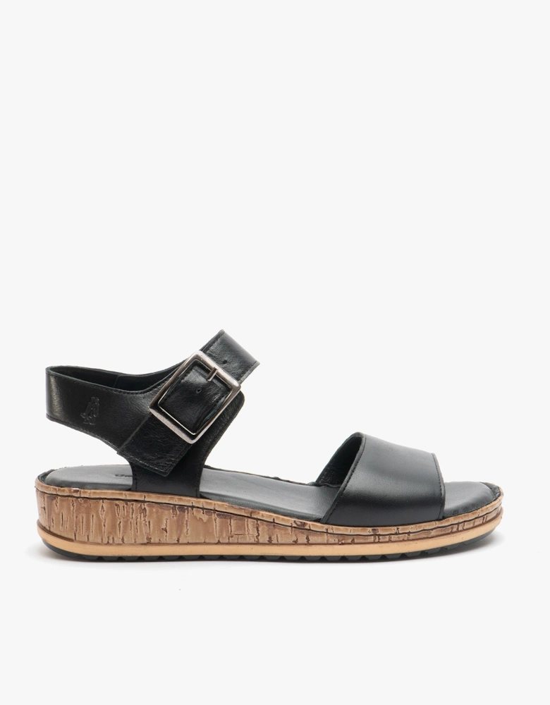 ELLIE Womens Leather Sandals Black