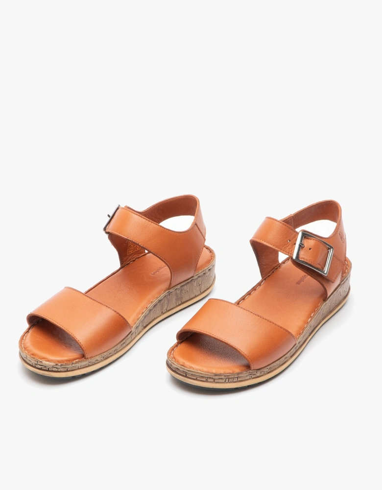 ELLIE Womens Leather Sandals Tan