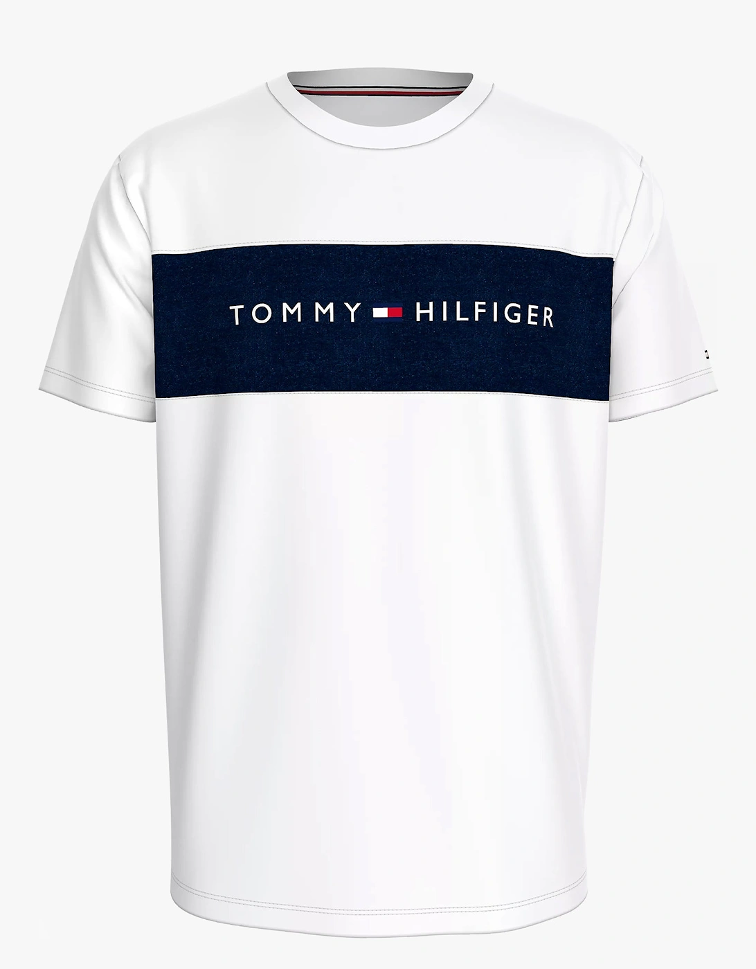 Tommy Hilfiger Men's White T-Shirt Blo Log - : 38/Regular Medium