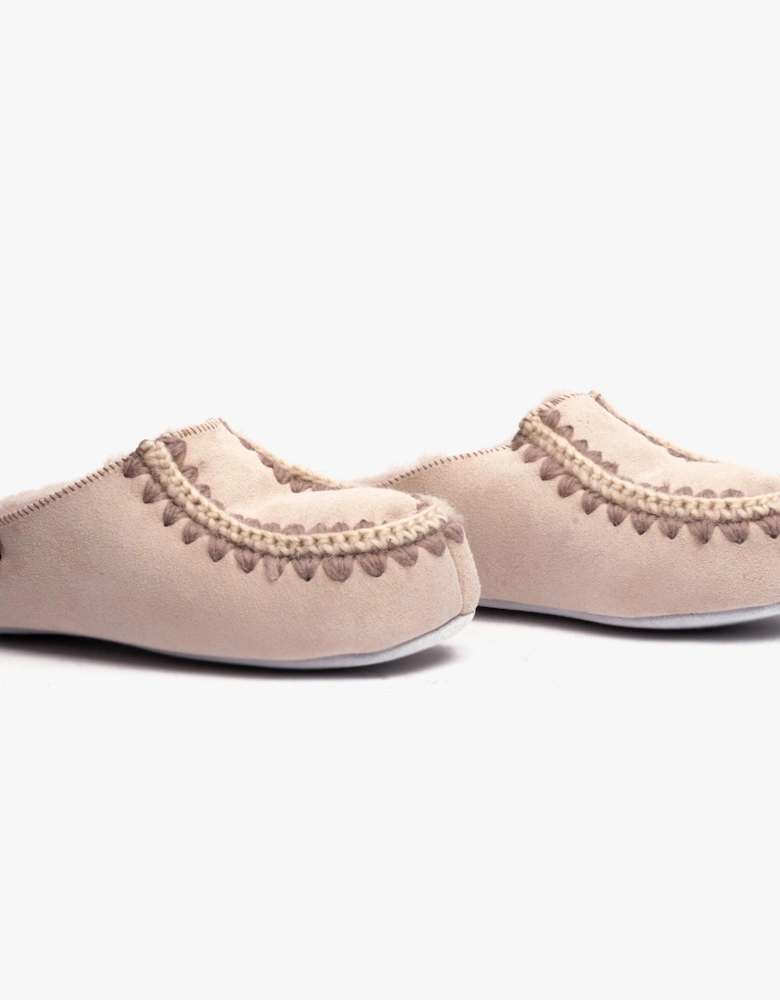 BEATRICE Womens Sheepskin Mules Honey