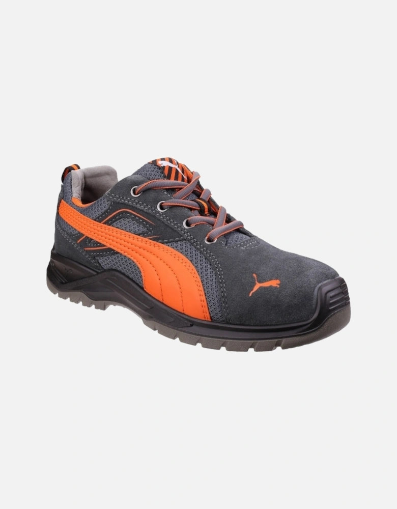 OMNI FLASH LOW Mens Suede Safety Trainers Orange/Grey