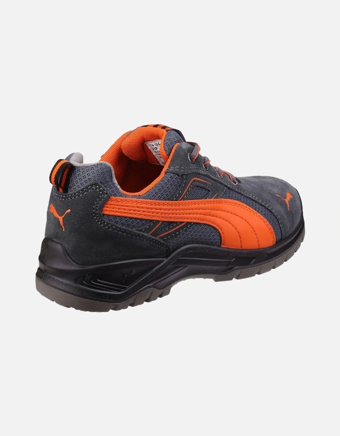 OMNI FLASH LOW Mens Suede Safety Trainers Orange/Grey